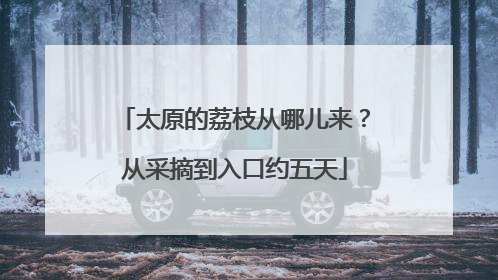 太原的荔枝从哪儿来？从采摘到入口约五天